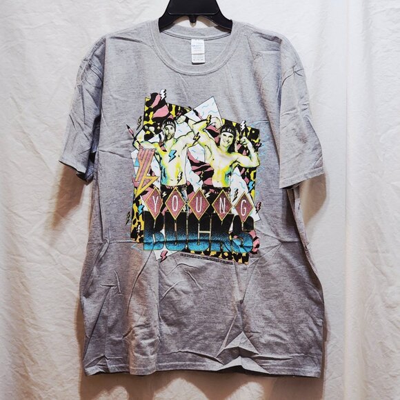 Gildan Other - Pro Wrestling Crate Young Bucks Nick Matt Jackson AEW T-Shirt XL NWOT Gildan